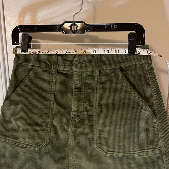 American Eagle Outfitters Olive Corduroy Skirt - Picture 5 of 6